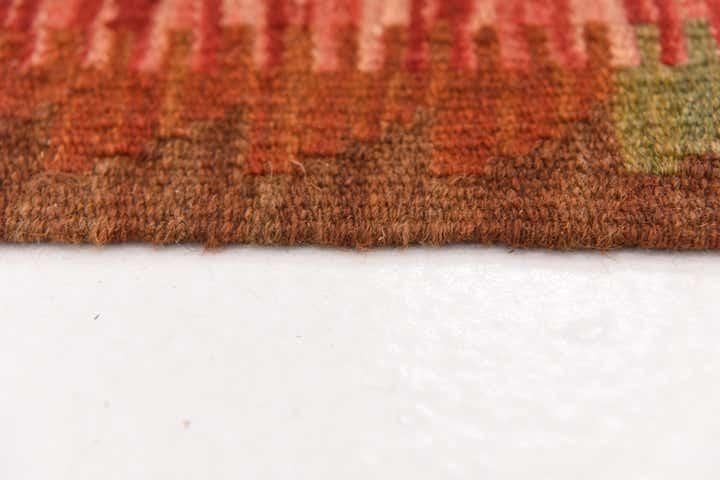3' 3 x 3' 4 Hand Woven Kilim Maymana Wool Square Rug