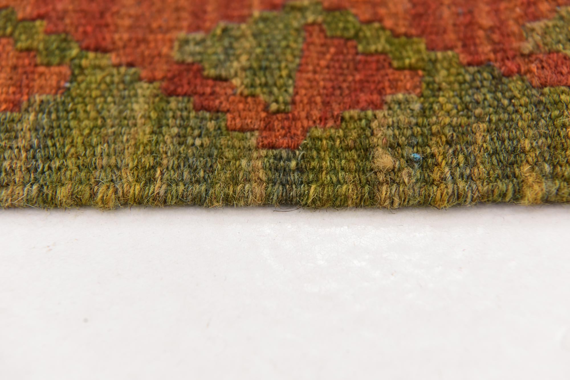 3' 2 x 3' 8 Hand Woven Kilim Maymana Wool Square Rug