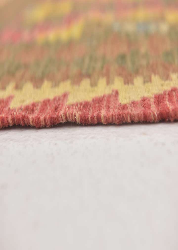 3' 2 x 3' 10 Hand Woven Kilim Maymana Wool Square Rug