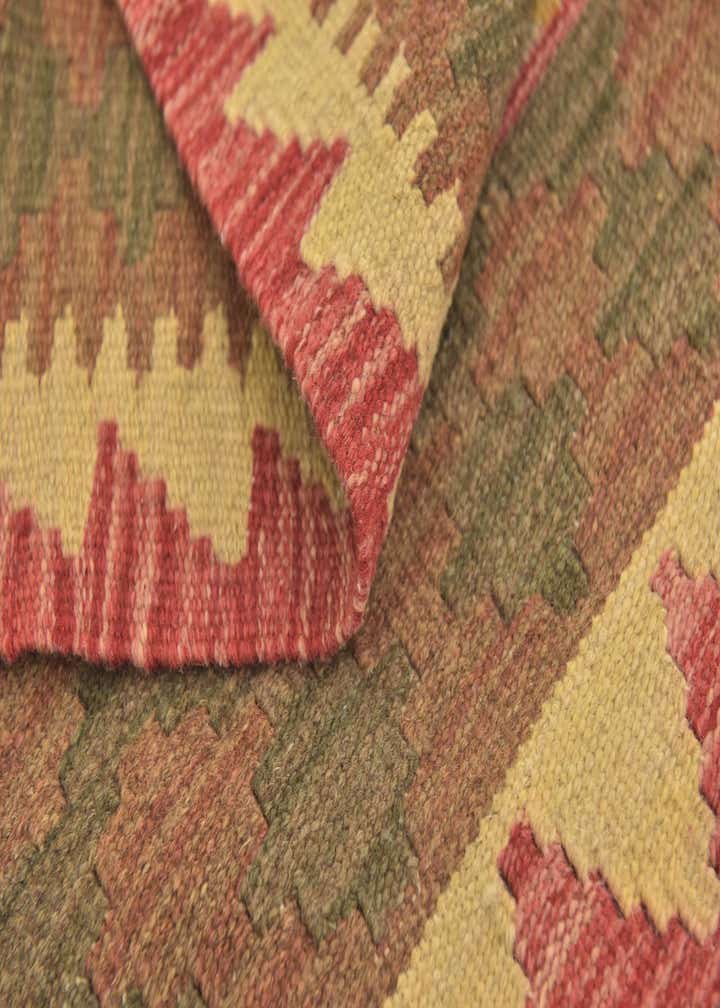 3' 2 x 3' 10 Hand Woven Kilim Maymana Wool Square Rug