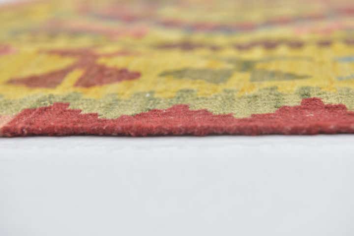 3' x 3' 5 Hand Woven Kilim Maymana Wool Square Rug