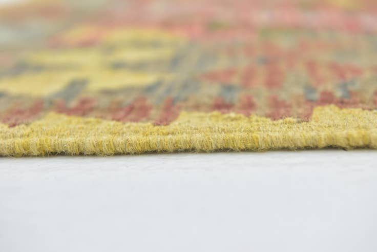 Detail image of 3' 2 x 3' 7 Hand Woven Kilim Maymana Wool Square Rug