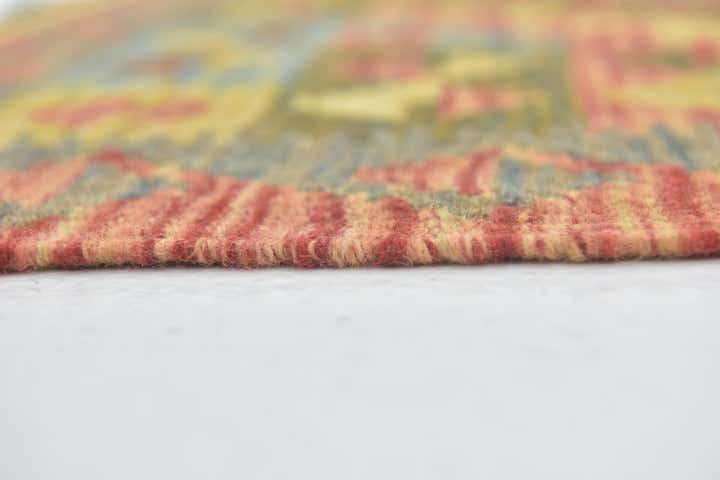 3' 4 x 3' 5 Hand Woven Kilim Maymana Wool Square Rug