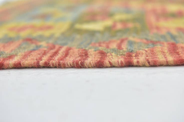 Detail image of 3' 4 x 3' 5 Hand Woven Kilim Maymana Wool Square Rug