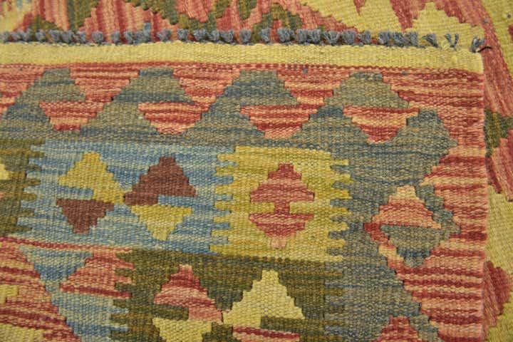 3' 4 x 3' 5 Hand Woven Kilim Maymana Wool Square Rug