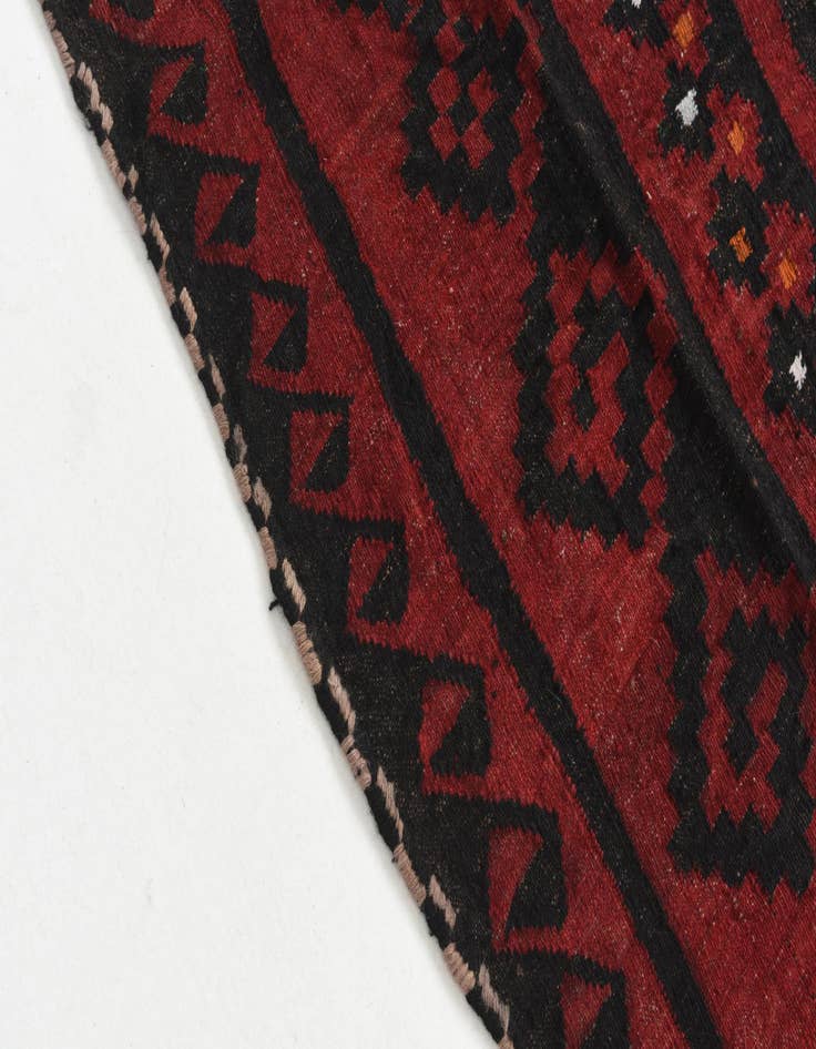 Detail image of 4' 5 x 4' 8  Hand Woven Kilim Maymana Wool Square Rug
