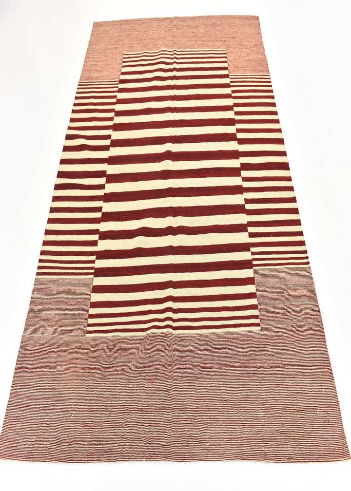6' x 7' 5 Hand Woven Kilim Modern Wool Square Rug