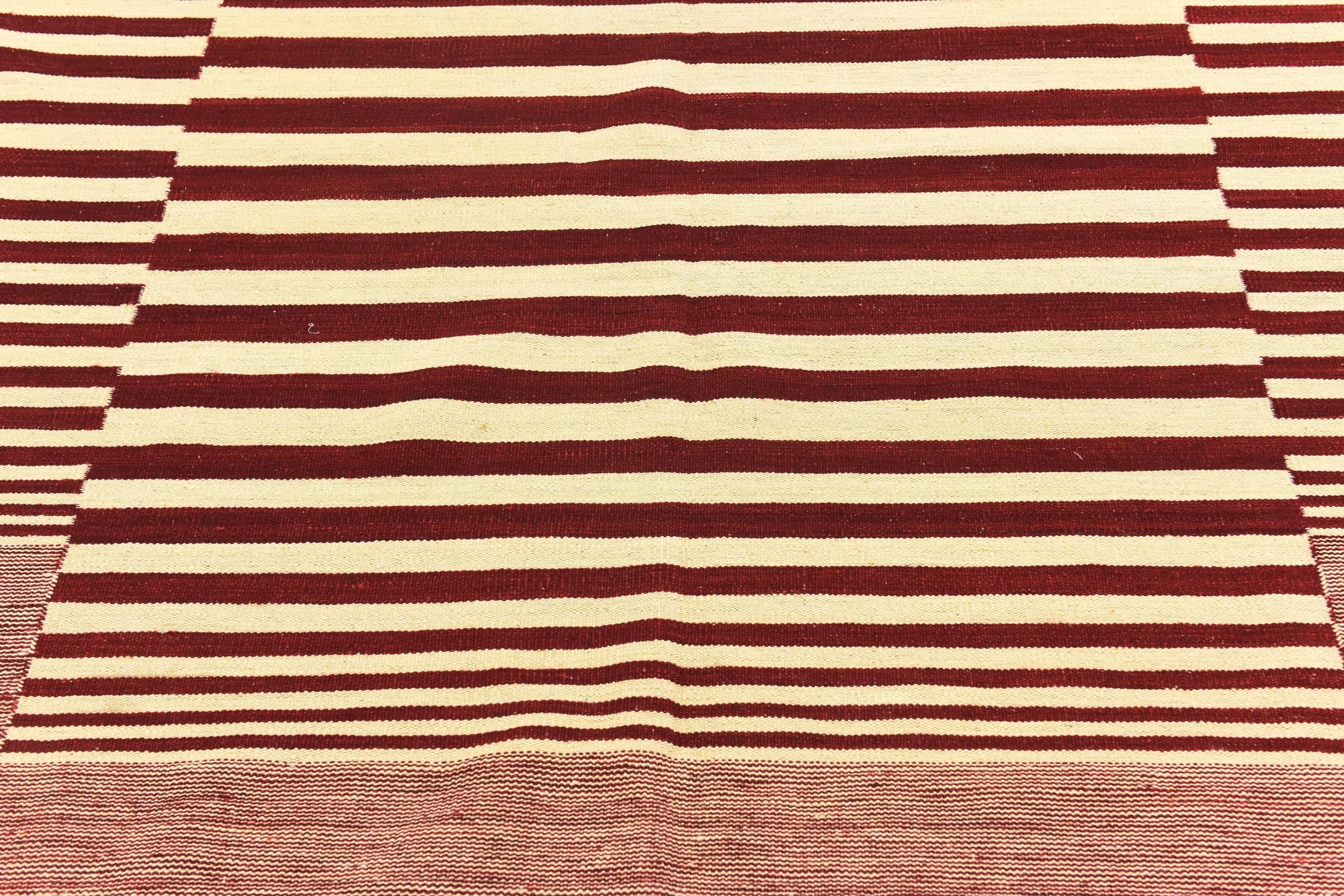 6' x 7' 5 Hand Woven Kilim Modern Wool Square Rug
