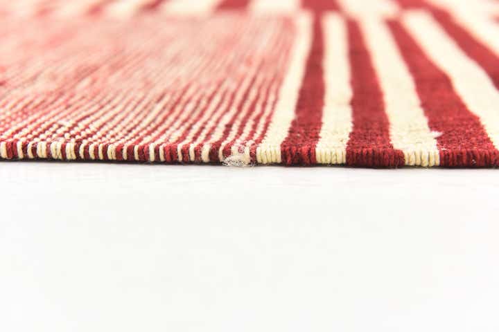 6' x 7' 5 Hand Woven Kilim Modern Wool Square Rug