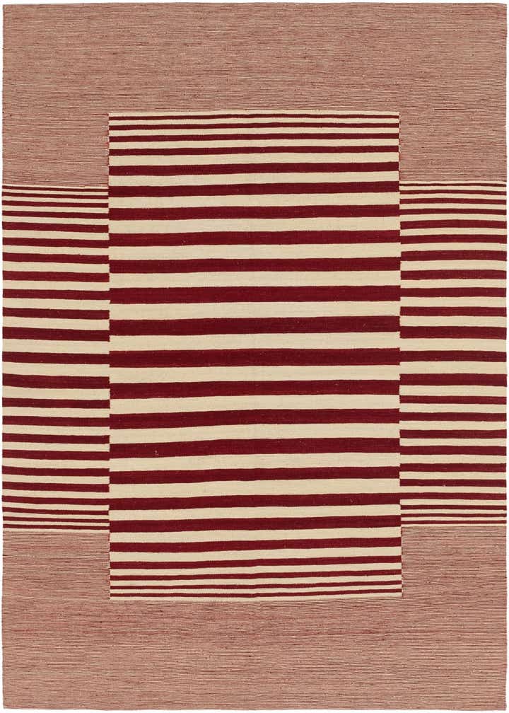 6' x 7' 5 Hand Woven Kilim Modern Wool Square Rug