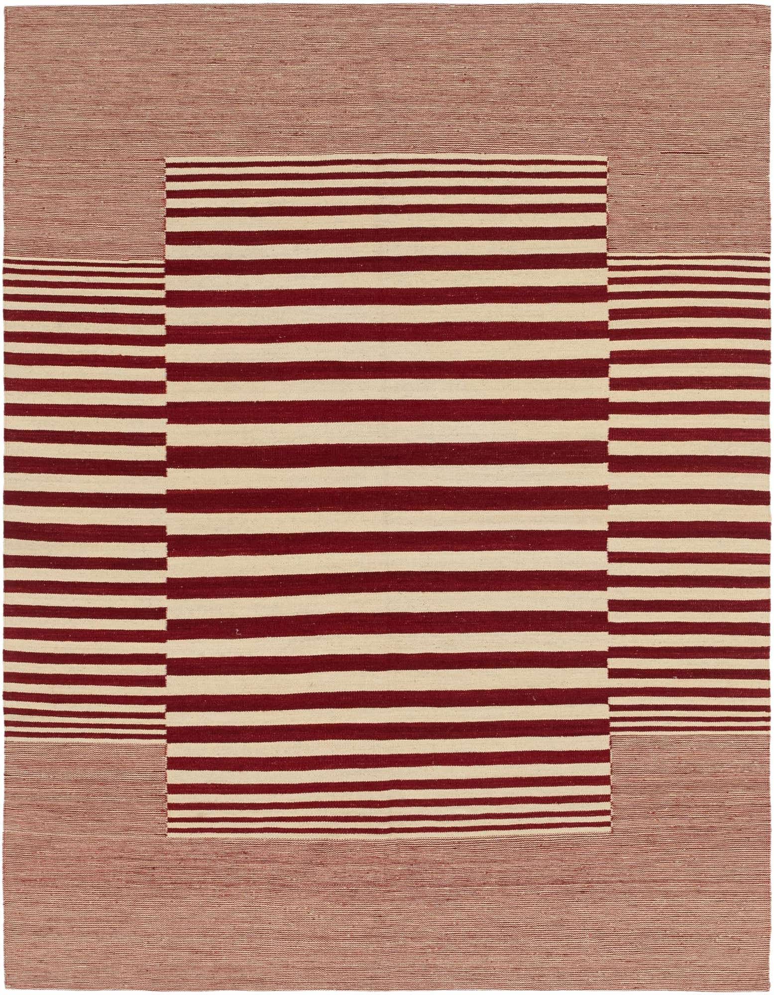 6' x 7' 5 Hand Woven Kilim Modern Wool Square Rug