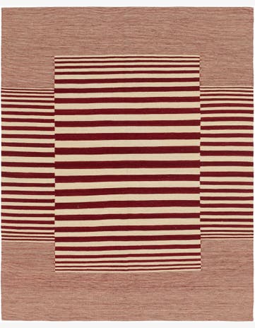 6' x 7' 5 Hand Woven Kilim Modern Wool Square Rug