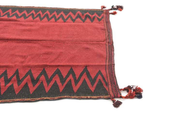 4' x 4' 2 Hand Woven Kilim Modern Wool Square Rug