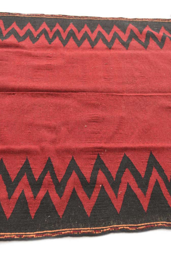 4' x 4' 2 Hand Woven Kilim Modern Wool Square Rug