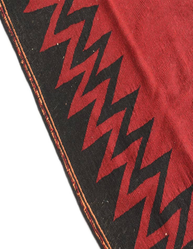 Detail image of 4' x 4' 2  Hand Woven Kilim Modern Wool Square Rug