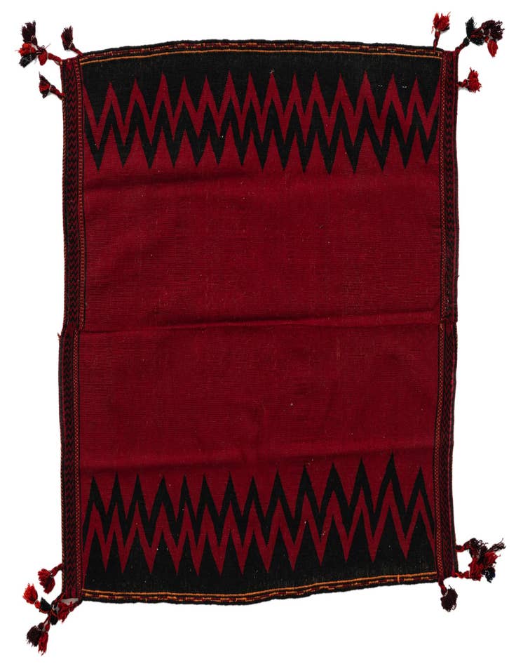 Detail image of 4' x 4' 2 Hand Woven Kilim Modern Wool Square Rug
