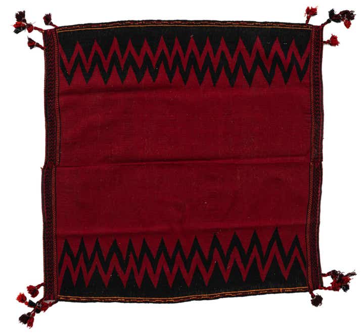4' x 4' 2 Hand Woven Kilim Modern Wool Square Rug