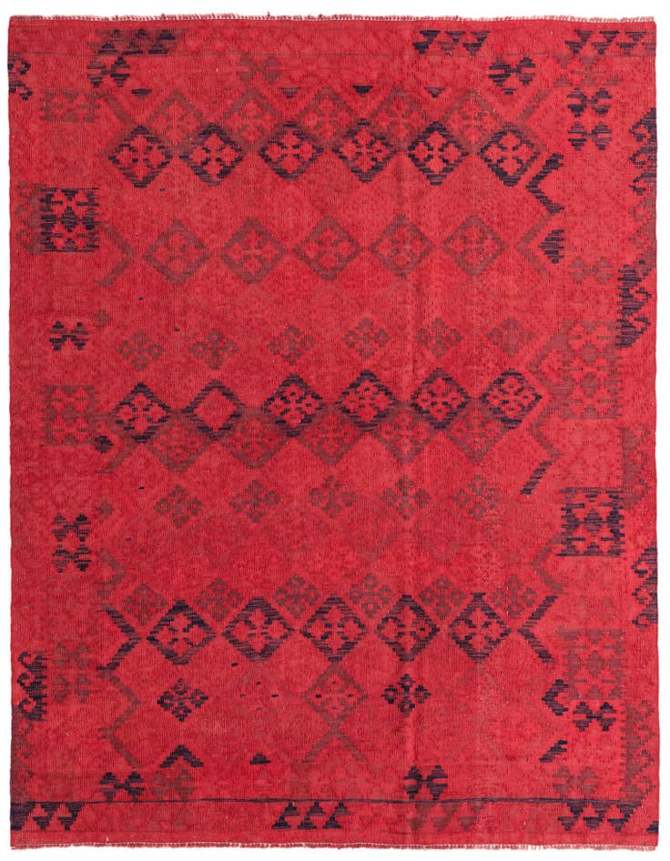 Detail image of 6' 9 x 7' 9 Hand Woven Kilim Modern Wool Square Rug