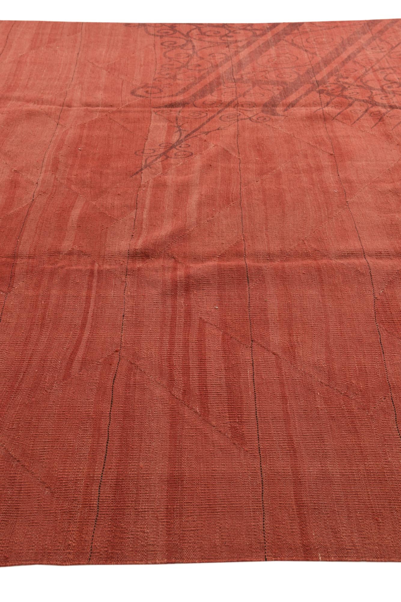 8' 4 x 8' 7 Hand Woven Kilim Modern Wool Square Rug
