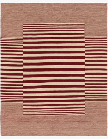 6' x 7' 5 Hand Woven Kilim Modern Wool Square Rug