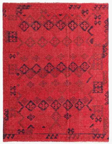 6' 9 x 7' 9 Hand Woven Kilim Modern Wool Square Rug