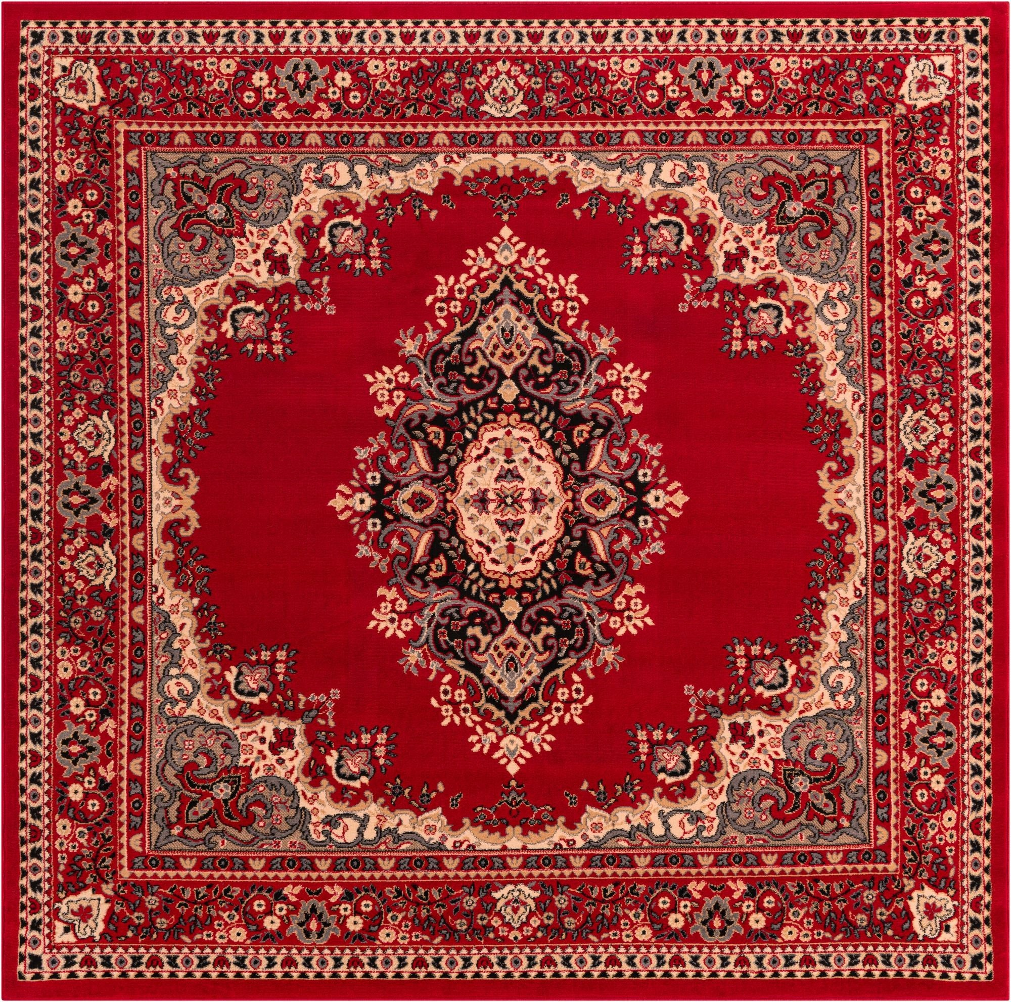 7' 10 x 7' 10 Mashad Design Square Rug