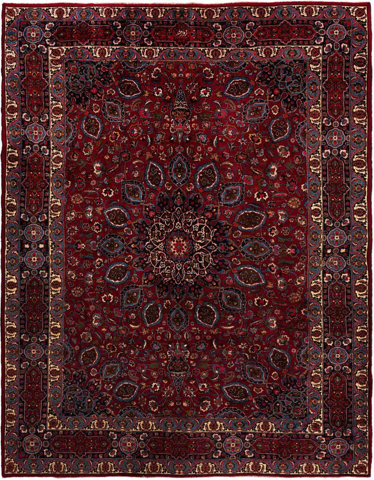 Detail image of 10' 10 x 12' 4 Mashad Wool Square Rug