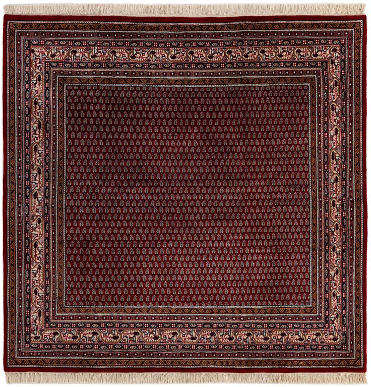 Detail image of 6' 3 x 6' 4 Hand Knotted Mir Wool Square Rug
