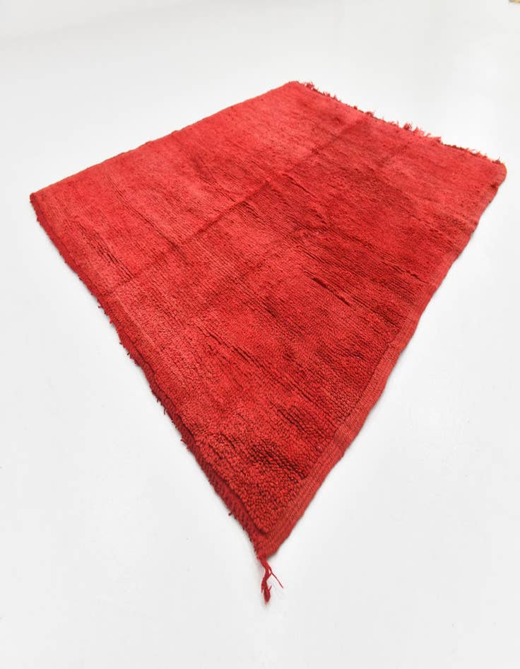 Detail image of 4' 6 x 5' 4 Hand Knotted Moroccan Wool Square Rug