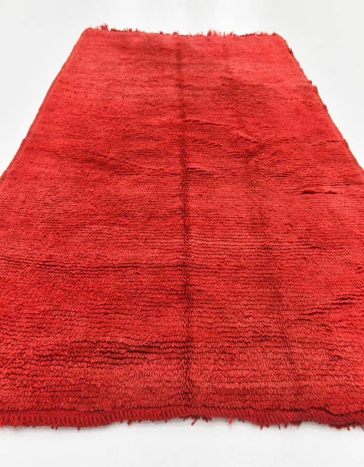 Detail image of 4' 6 x 5' 4 Hand Knotted Moroccan Wool Square Rug