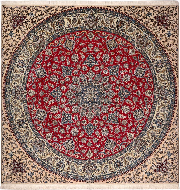 Detail image of 7' 3 x 7' 5 Nain Square Rug