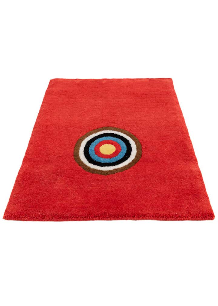 1' 7 x 2' Hand Knotted Nepal Wool Square Rug