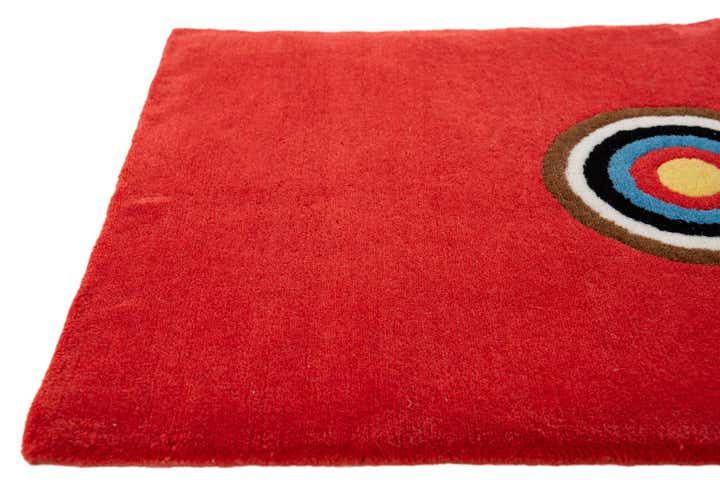 1' 7 x 2' Hand Knotted Nepal Wool Square Rug