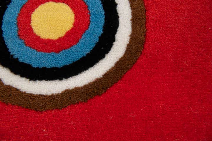 1' 7 x 2' Hand Knotted Nepal Wool Square Rug