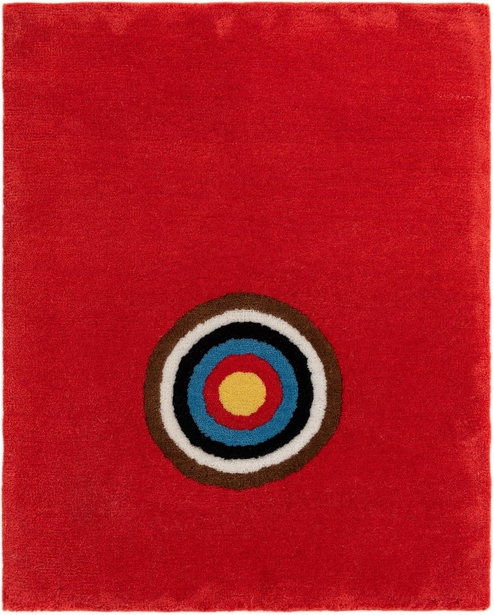 1' 7 x 2' Hand Knotted Nepal Wool Square Rug