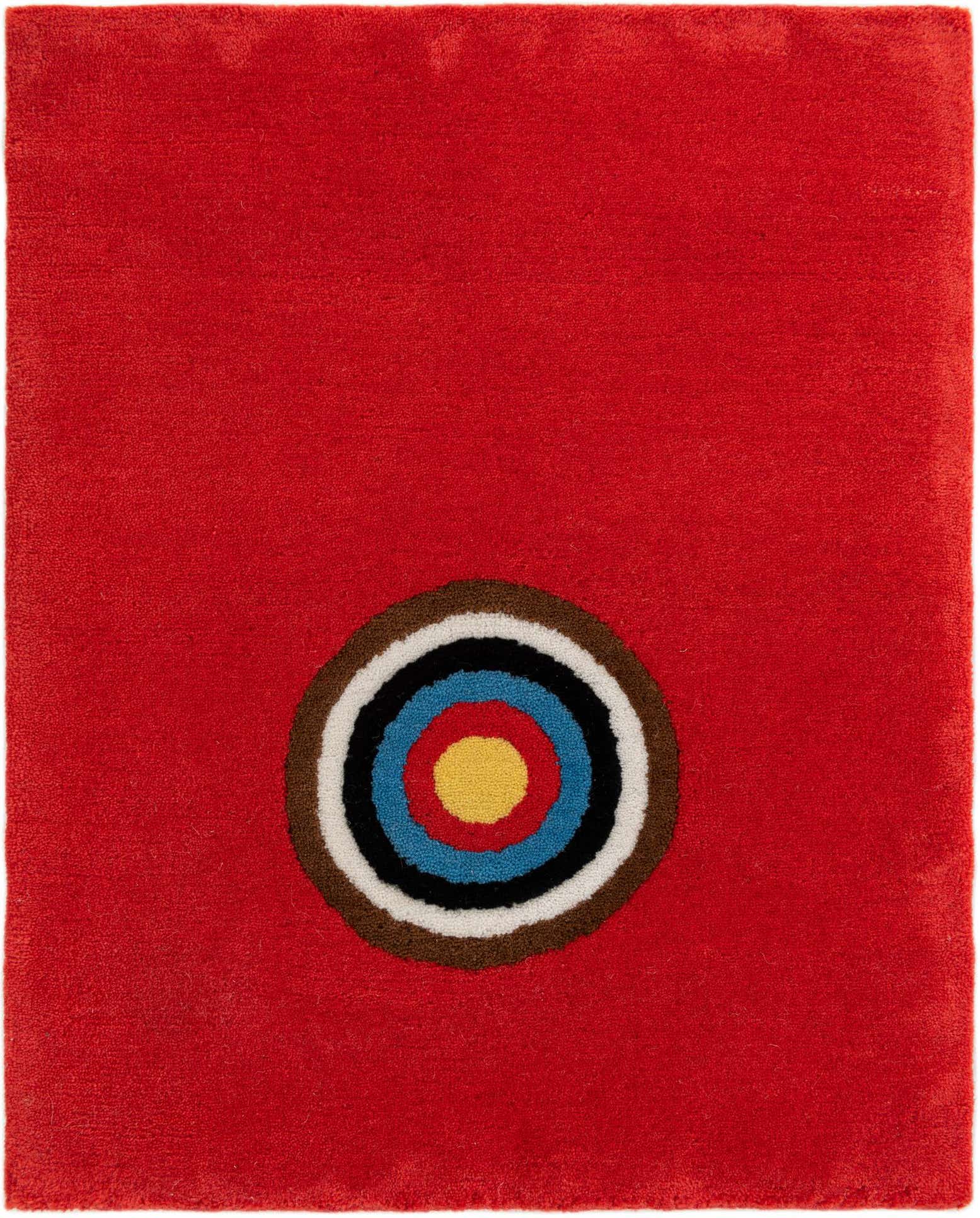 1' 7 x 2' Hand Knotted Nepal Wool Square Rug