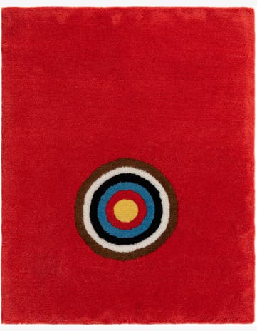 1' 7 x 2' Hand Knotted Nepal Wool Square Rug