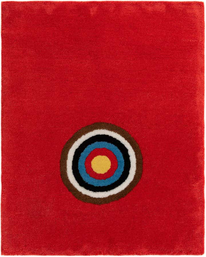 1' 7 x 2' Hand Knotted Nepal Wool Square Rug