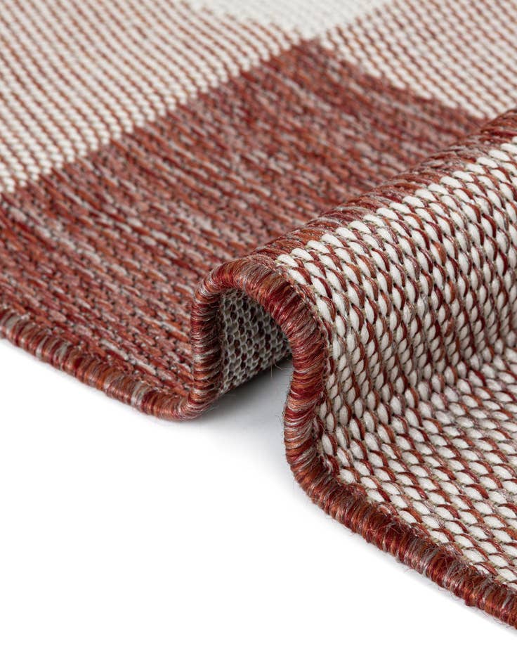 Detail image of 10' x 10' Easy-Clean Checkered Indoor / Outdoor Square Rug