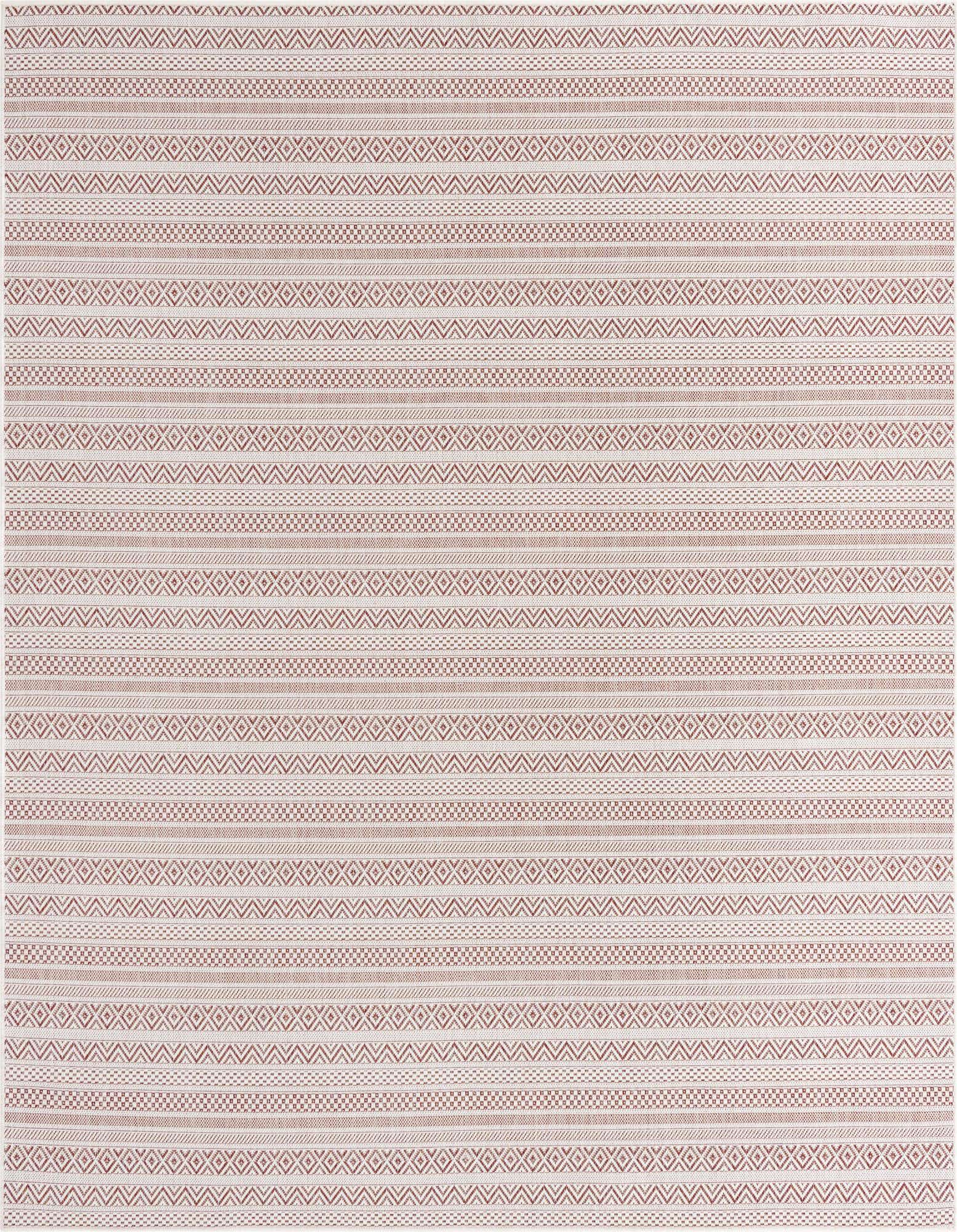 7' 10 x 7' 10 Easy-Clean Ribbon Indoor / Outdoor Square Rug
