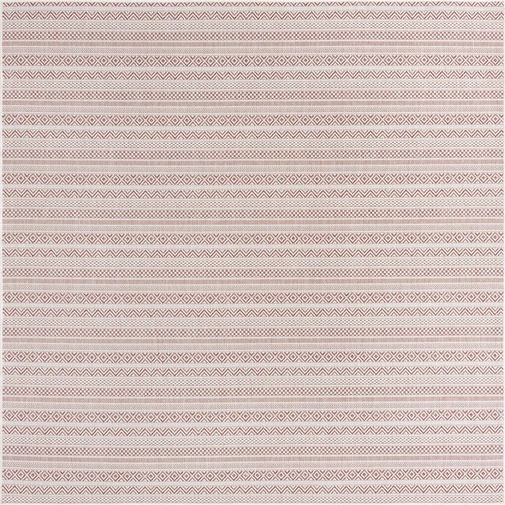 Detail image of 7' 10 x 7' 10 Easy-Clean Ribbon Indoor / Outdoor Square Rug