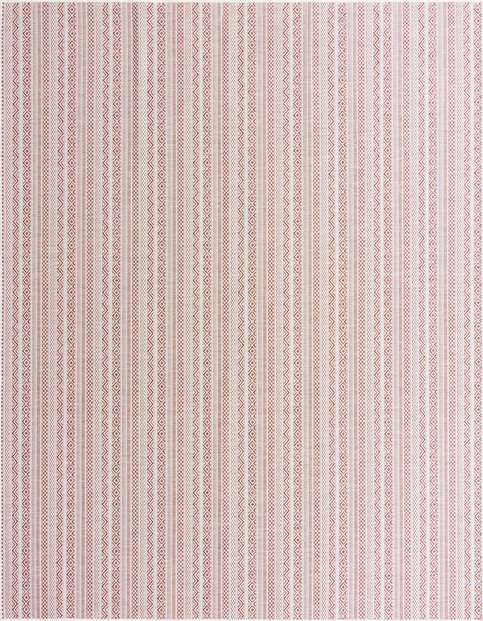 10' x 10' Easy-Clean Striped Indoor / Outdoor Square Rug