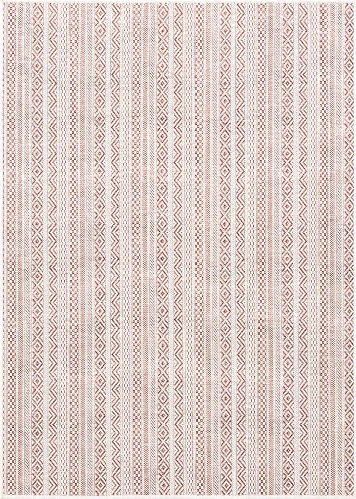 5' 3 x 5' 3 Easy-Clean Striped Indoor / Outdoor Square Rug