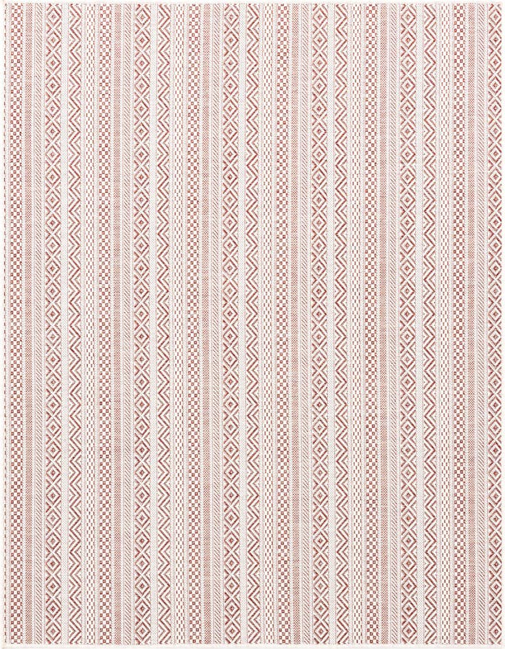 Detail image of 5' 3 x 5' 3 Easy-Clean Striped Indoor / Outdoor Square Rug