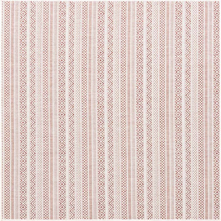 5' 3 x 5' 3 Easy-Clean Striped Indoor / Outdoor Square Rug