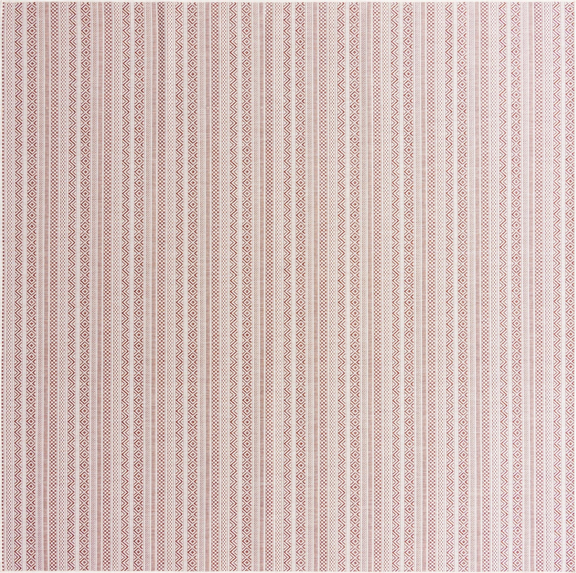 Primary image 10' x 10'  Washable Striped Indoor / Outdoor Square Rug