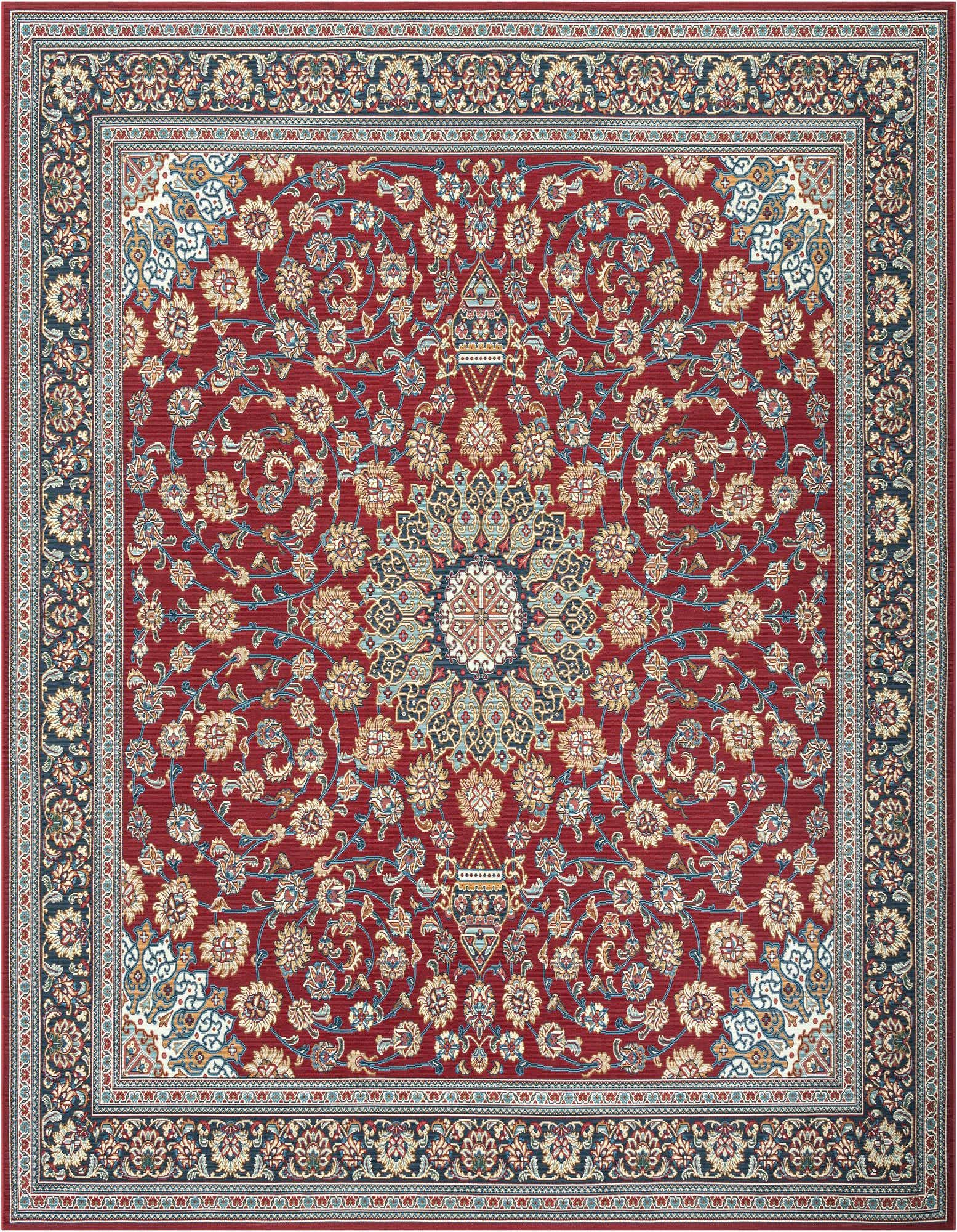 10' x 10' Easy-Clean Traditional Indoor / Outdoor Square Rug