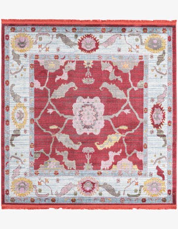 Red Paragon Square Rug