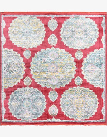 Red Paragon Square Rug