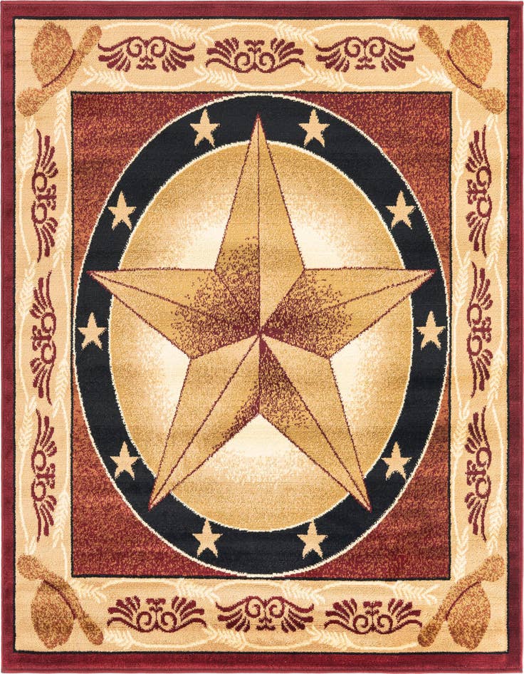 Detail image of 5' 3 x 5' 3 Pioneer Square Rug